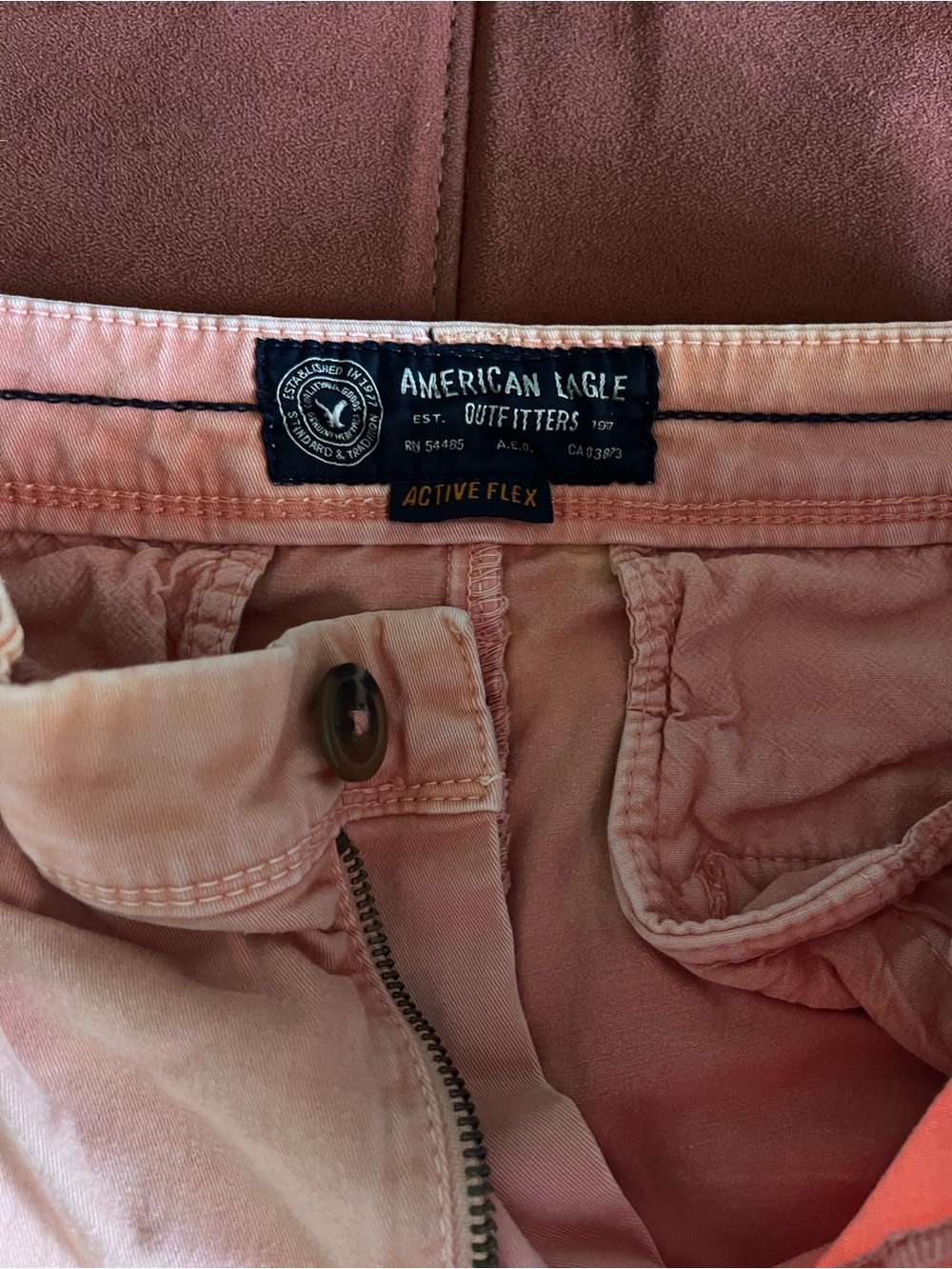 American Eagle Outfitters Men’s Coral and Cream Shorts - 2-Pack - Picture 3 of 7